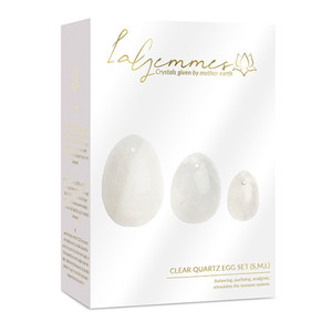 La Gemmes - Yoni Ei Set Clear Quartz Kegel Trainers (S/M/L) Toys for Her